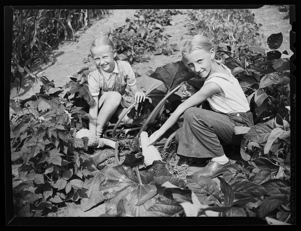 historical - children in garden