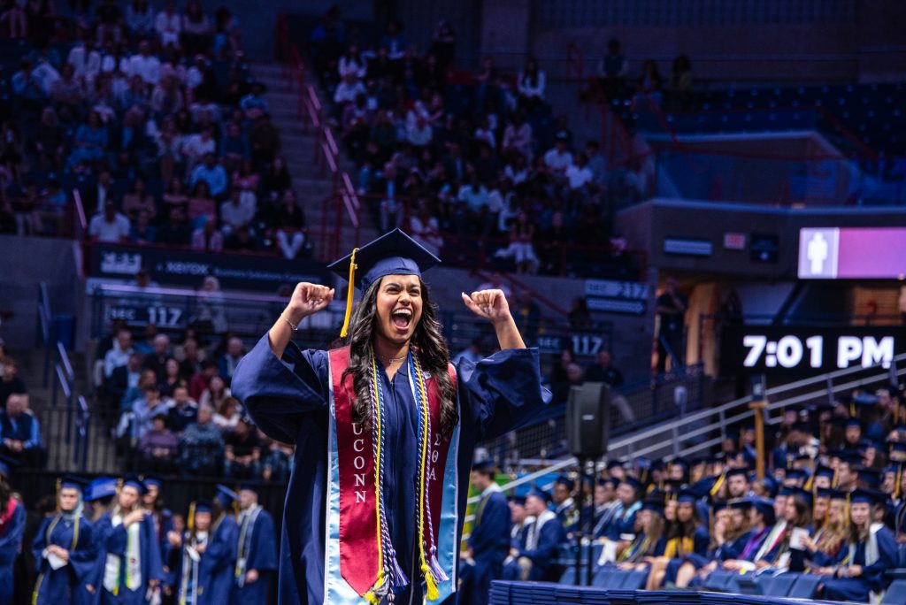 celebrating at commencement