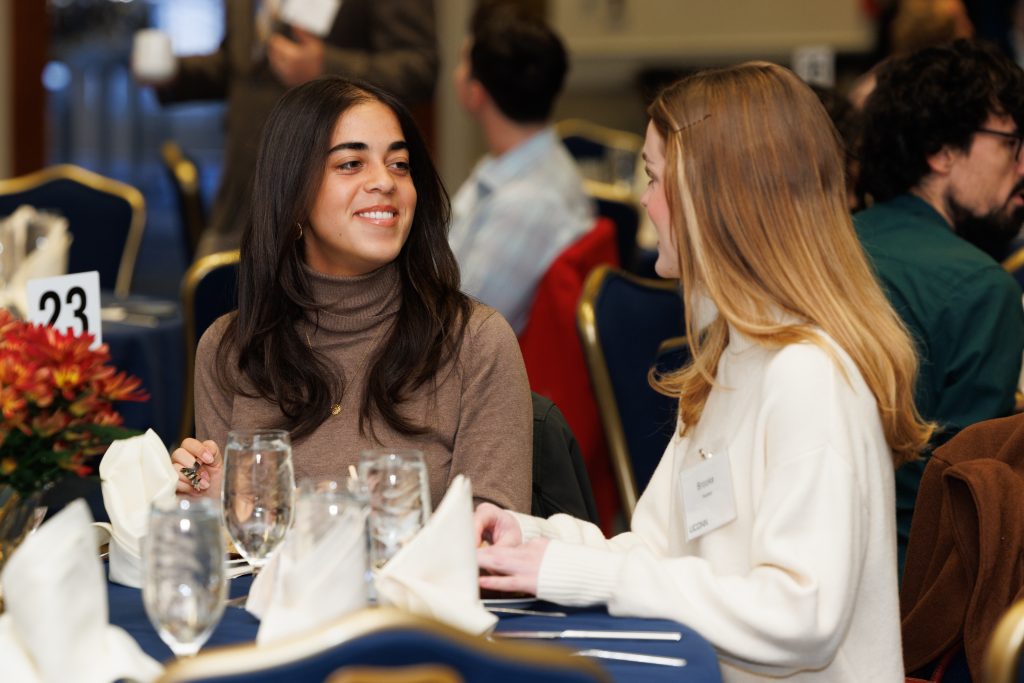 students at their table